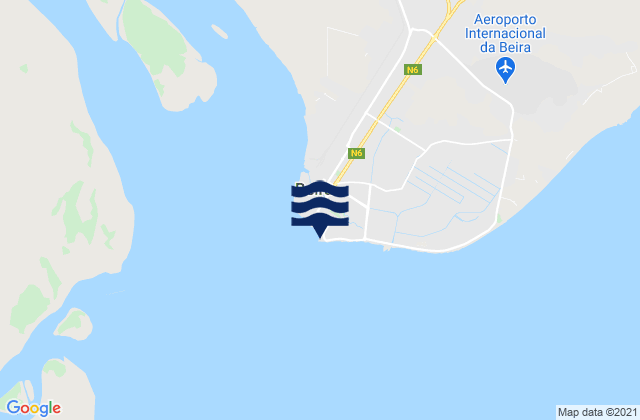 Mapa de mareas Beira, Mozambique