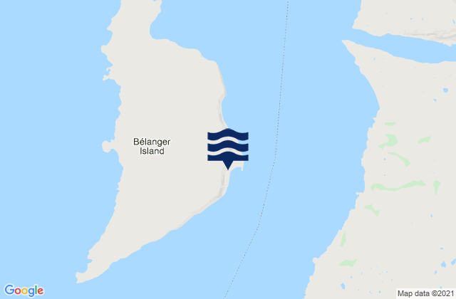 Mapa de mareas Belanger Island, Canada