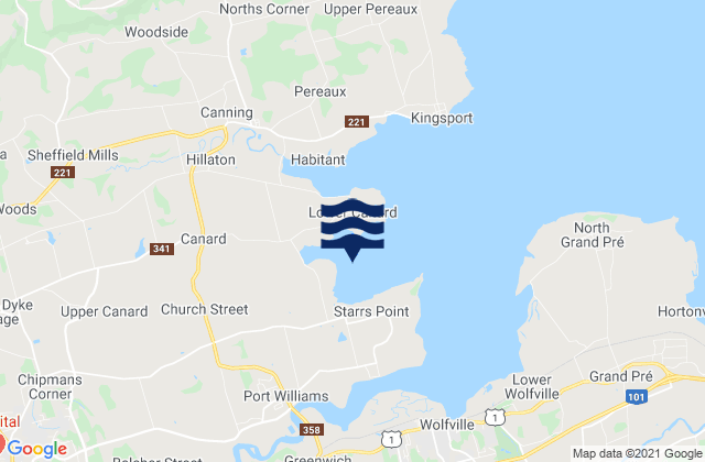 Mapa de mareas Belcher Point, Canada