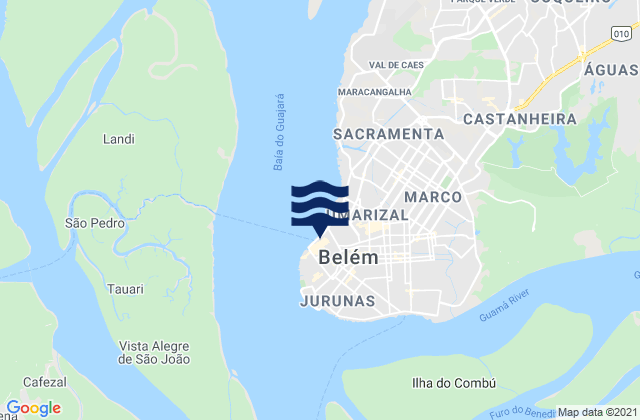 Mapa de mareas Belem (Para), Brazil