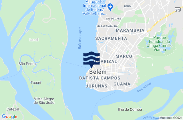 Mapa de mareas Belem, Brazil