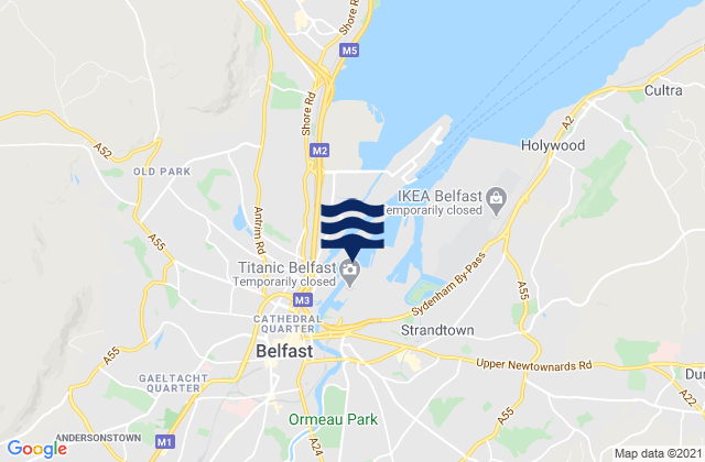 Mapa de mareas Belfast, United Kingdom