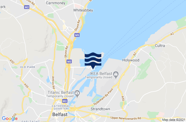 Mapa de mareas Belfast Port, United Kingdom