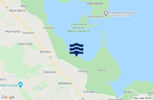 Mapa de mareas Belford, United Kingdom
