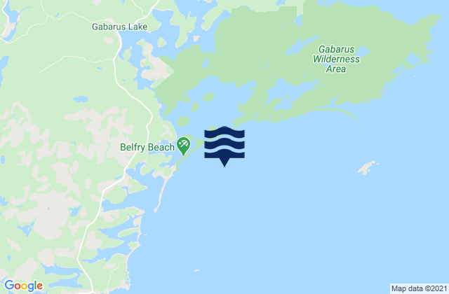 Mapa de mareas Belfry Beach, Canada