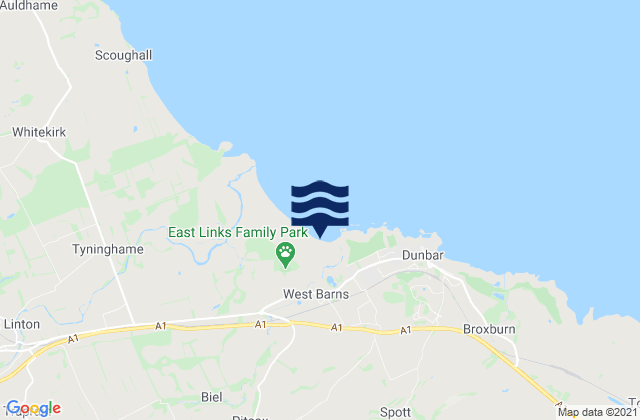 Mapa de mareas Belhaven Bay Beach, United Kingdom