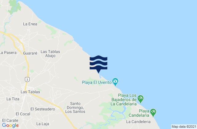 Mapa de mareas Bella Vista, Panama