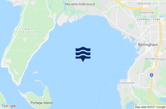 Mapa de mareas Bellingham Bay, United States