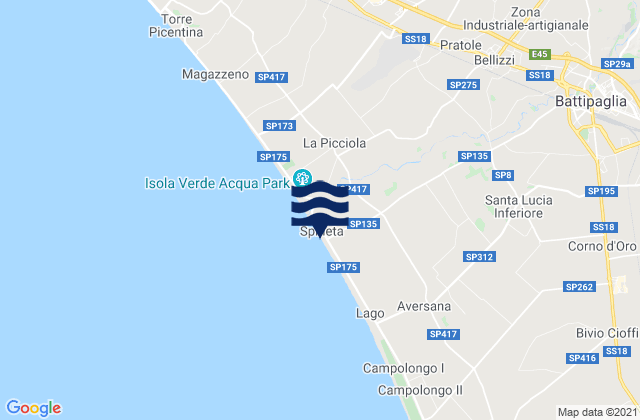 Mapa de mareas Bellizzi, Italy