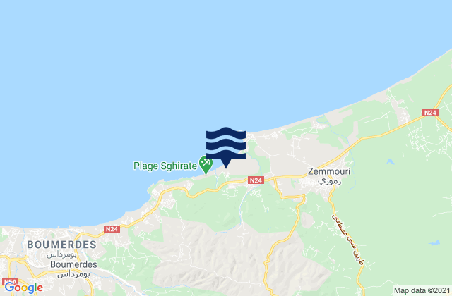 Mapa de mareas Beni Amrane, Algeria