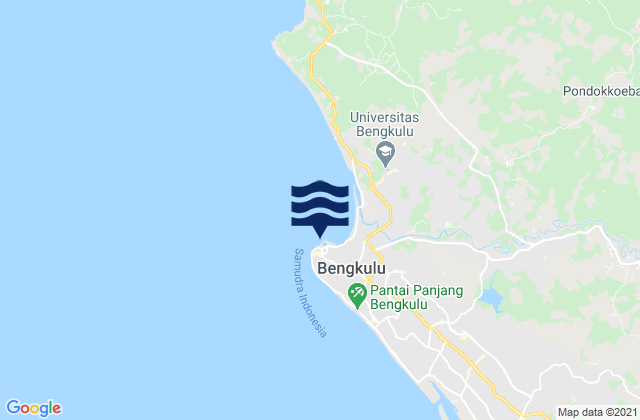 Mapa de mareas Benkulu, Indonesia