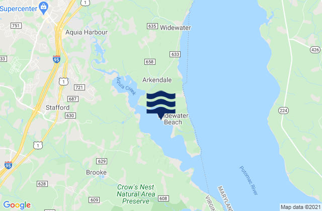 Mapa de mareas Bennetts Point, United States