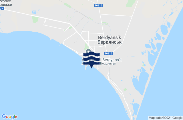 Mapa de mareas Berdyansk, Ukraine