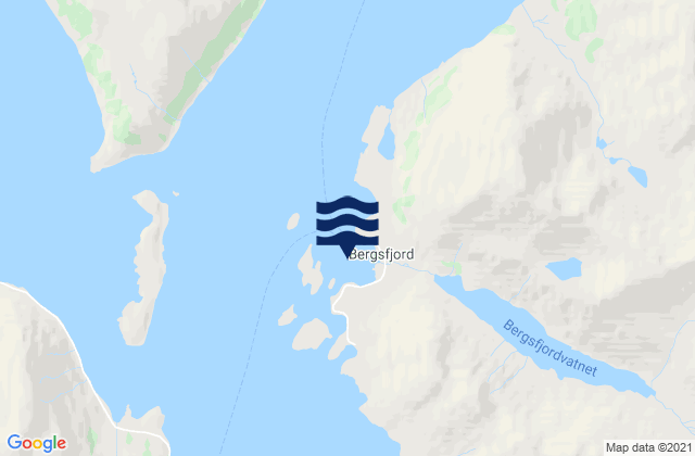 Mapa de mareas Bergsfjord, Norway