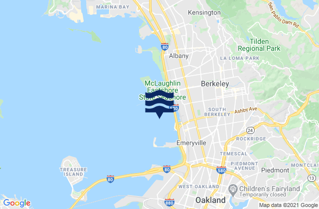 Mapa de mareas Berkeley Yacht Harbor, United States