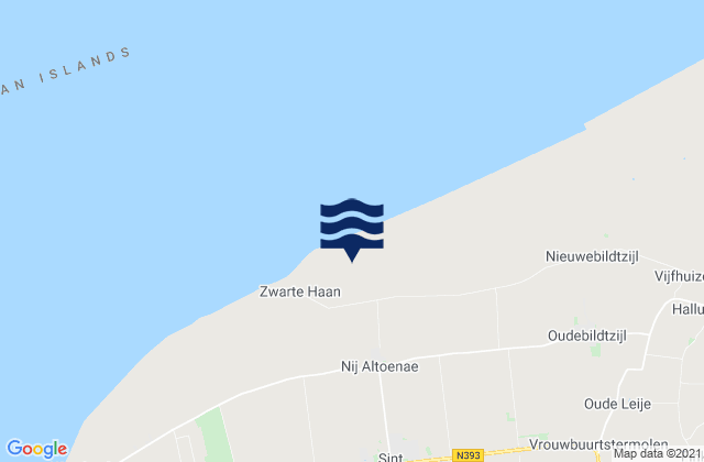 Mapa de mareas Berltsum, Netherlands