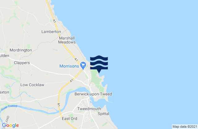 Mapa de mareas Berwick-Upon-Tweed, United Kingdom
