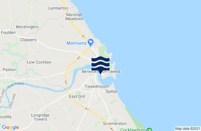 Mapa de mareas Berwick-Upon-Tweed, United Kingdom