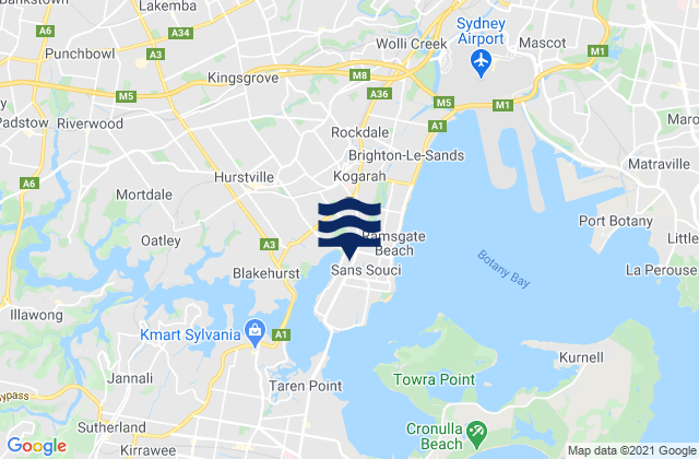 Mapa de mareas Beverley Park, Australia