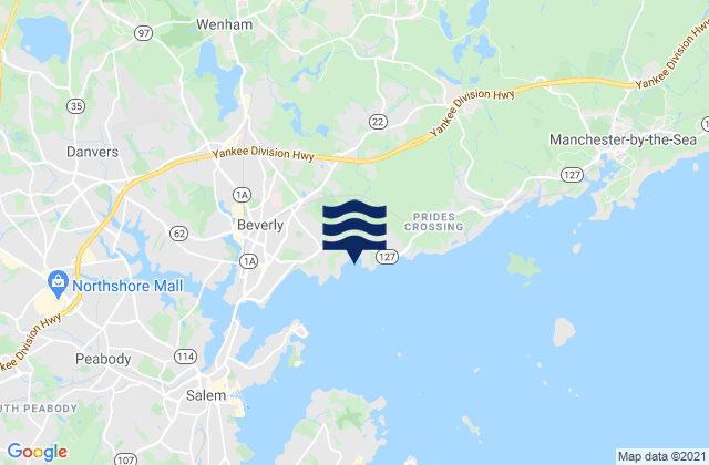 Mapa de mareas Beverly Cove, United States