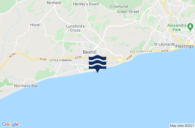 Mapa de mareas Bexhill-on-Sea, United Kingdom