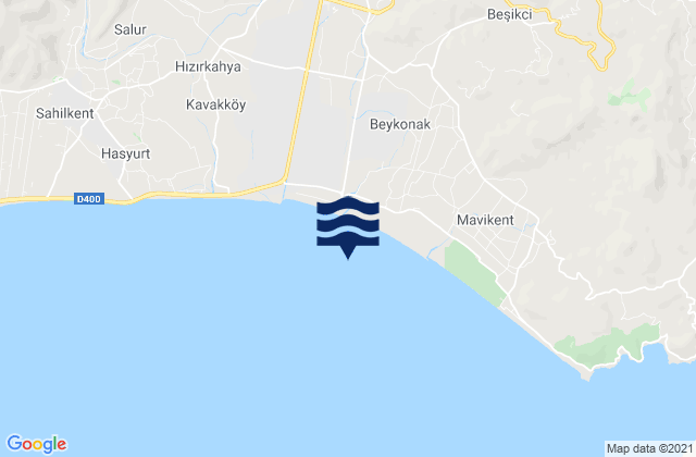 Mapa de mareas Beykonak, Turkey