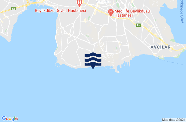 Mapa de mareas Beylikdüzü, Turkey