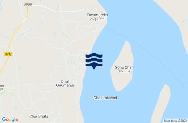 Mapa de mareas Bhola, Bangladesh