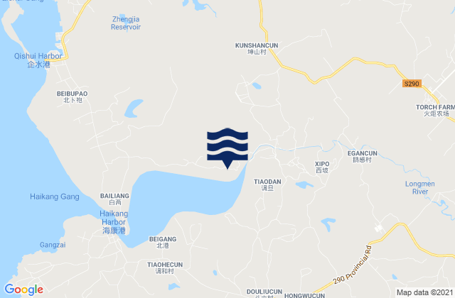 Mapa de mareas Biaojiao, China