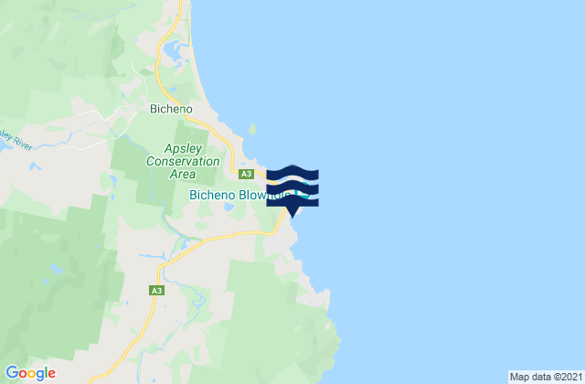 Mapa de mareas Bicheno, Australia