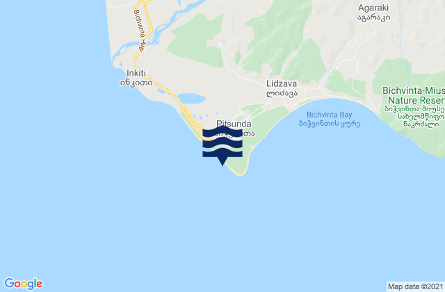 Mapa de mareas Bich’vinta, Georgia