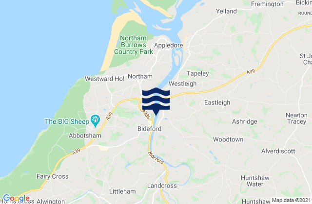 Mapa de mareas Bideford, United Kingdom