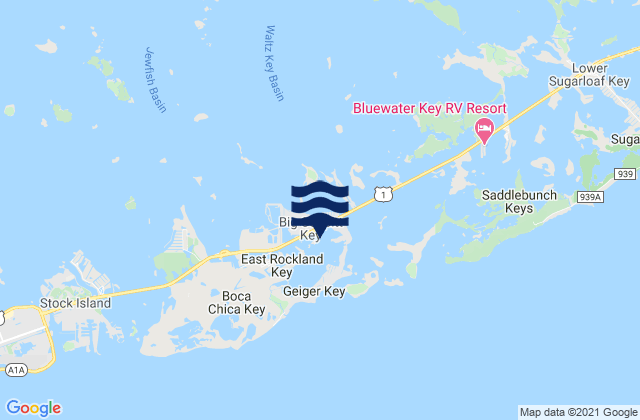 Mapa de mareas Big Coppitt Key, United States