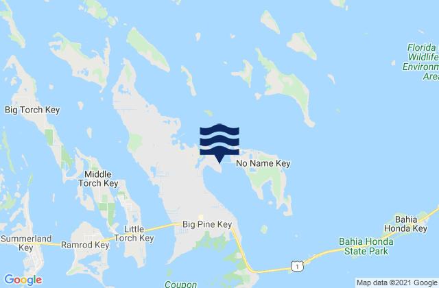 Mapa de mareas Big Pine Key (Bogie Channel Bridge), United States
