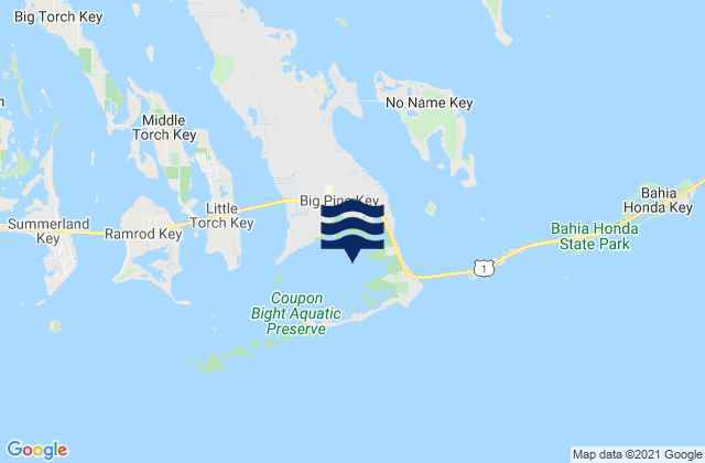 Mapa de mareas Big Pine Key (Coupon Bight), United States