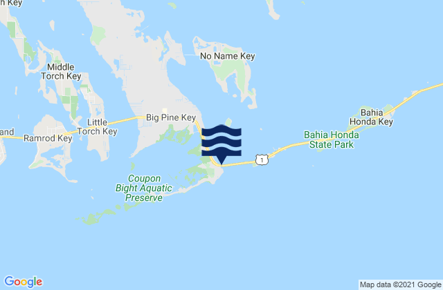 Mapa de mareas Big Pine Key (Spanish Harbor), United States