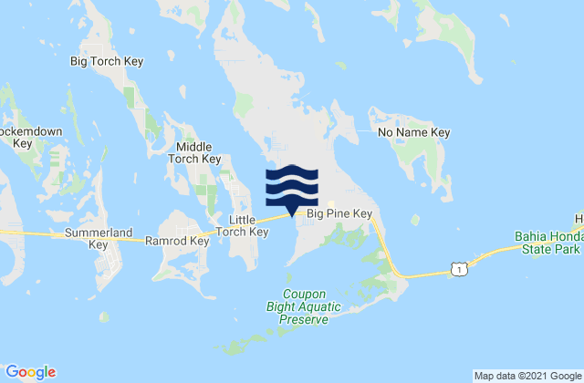 Mapa de mareas Big Pine Key Pine Channel Bridge South Side, United States