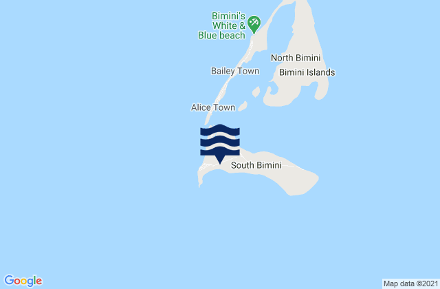 Mapa de mareas Bimini District, Bahamas