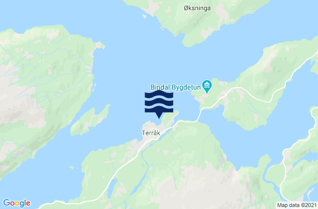 Mapa de mareas Bindal, Norway