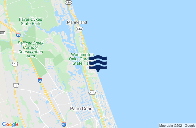 Mapa de mareas Bing Landing, United States