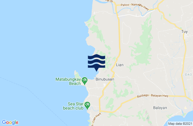Mapa de mareas Binubusan, Philippines