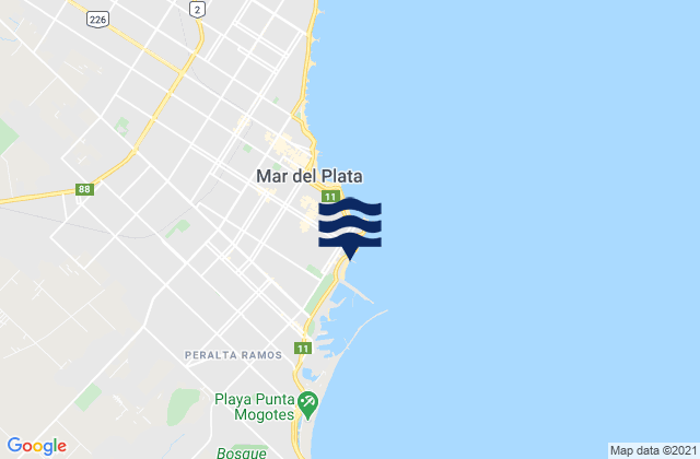 Mapa de mareas Biologia (Mar del Plata), Argentina