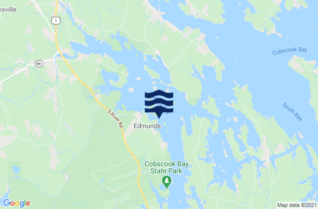 Mapa de mareas Birch Islands Whiting Bay, Canada
