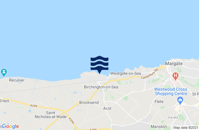 Mapa de mareas Birchington-on-Sea, United Kingdom