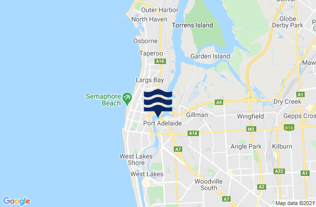 Mapa de mareas Birkenhead, Australia