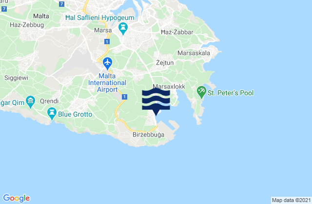Mapa de mareas Birżebbuġa, Malta