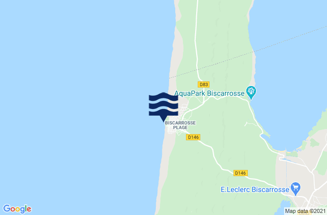 Mapa de mareas Biscarrosse-Plage, France