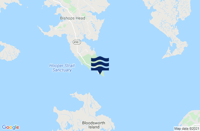 Mapa de mareas Bishops Head Hooper Strait, United States