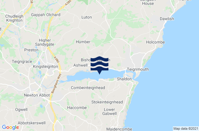 Mapa de mareas Bishopsteignton, United Kingdom