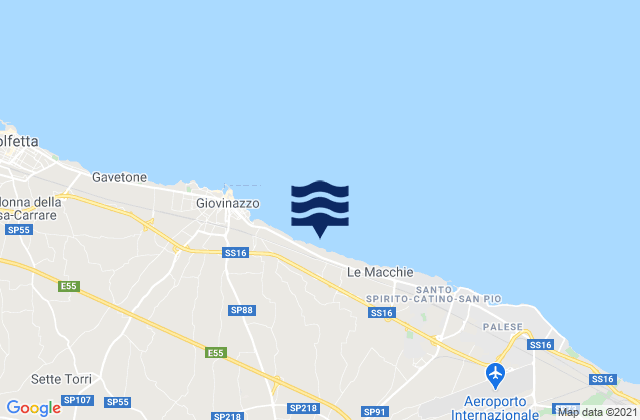 Mapa de mareas Bitonto, Italy